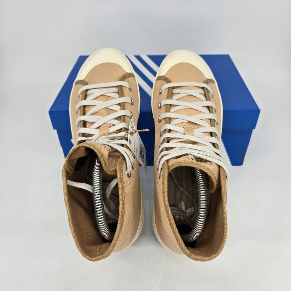 Adidas Men's Nizza 2 Platform GX0989 'Pale Nude' High Top Shoes Size 9.5 New - Picture 5 of 8